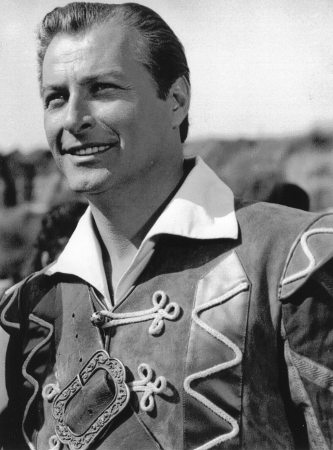 Lex Barker in an Italian <br>swashbuckler movie